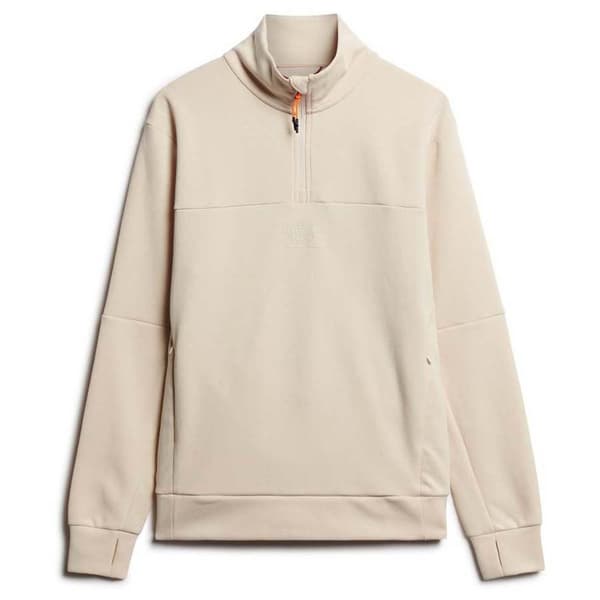 Superdry Tech Collegepaita Puolivetoketjulla Beige 2XL Mies