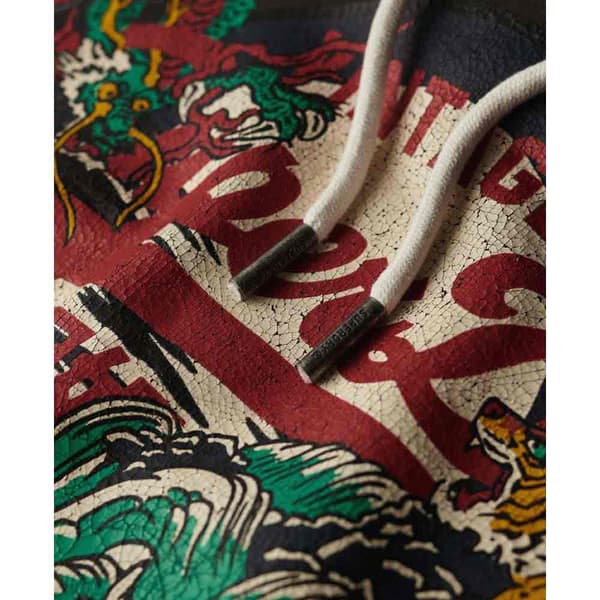 Superdry Tokyo Vl Graphic Huvtröja Svart S Man
