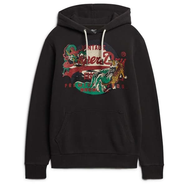 Superdry Tokyo Vl Graphic Huvtröja Svart S Man