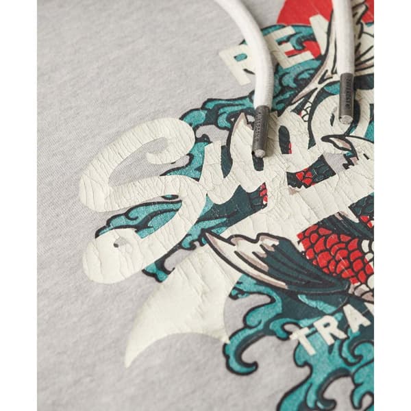 Superdry Tokyo Vl Graphic Huvtröja Grå S Man