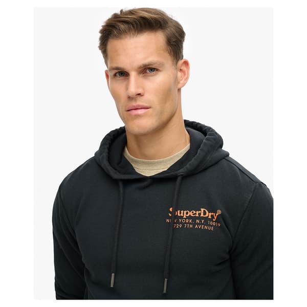 Superdry Tonal Venue Logo Huvtröja Svart M Man