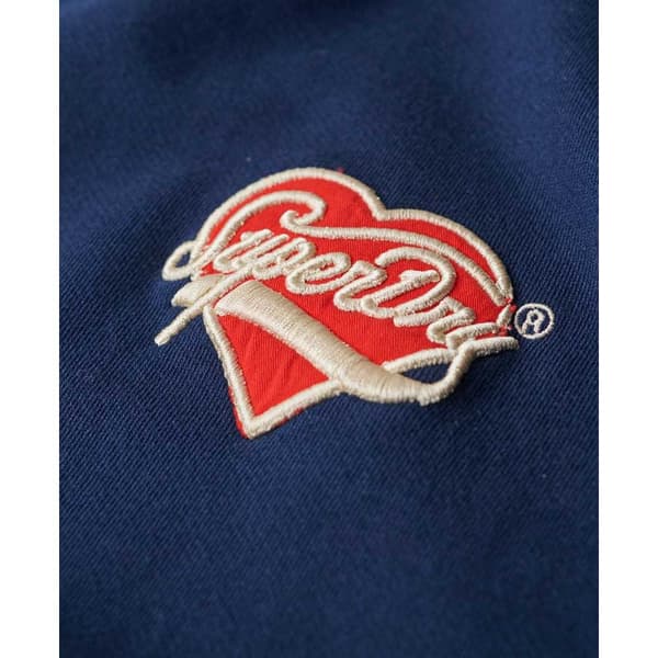 Superdry Workwear Embroiderer Loose Tröja Blå S Kvinna
