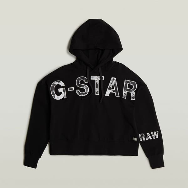 G-star Embro Print Huvtröja Svart S Kvinna