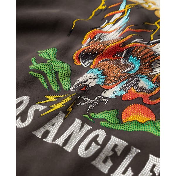Superdry Tattoo Rhinestone Sweatshirt Med Dragkedja Brun XS Kvinna