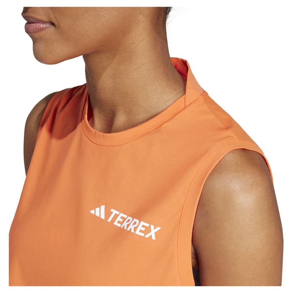 Adidas Terrex Multi Climacool ärmlös T-shirt Orange M Kvinna
