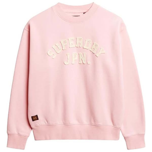 Superdry Applique Athletic Loose Tröja Rosa 2XS Kvinna