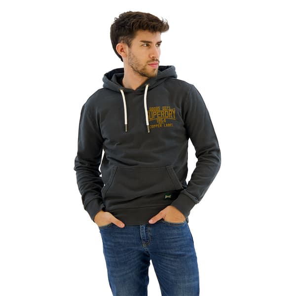 Superdry Copper Label Chest Tröja Med Huva Grå XL Man