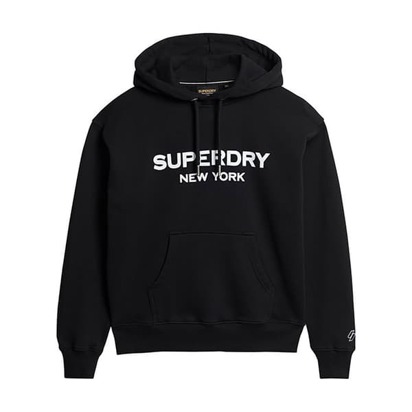 Superdry Sport Luxe Loose Tröja Med Huva Svart XS Kvinna