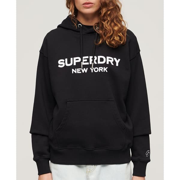 Superdry Sport Luxe Loose Tröja Med Huva Svart XS Kvinna