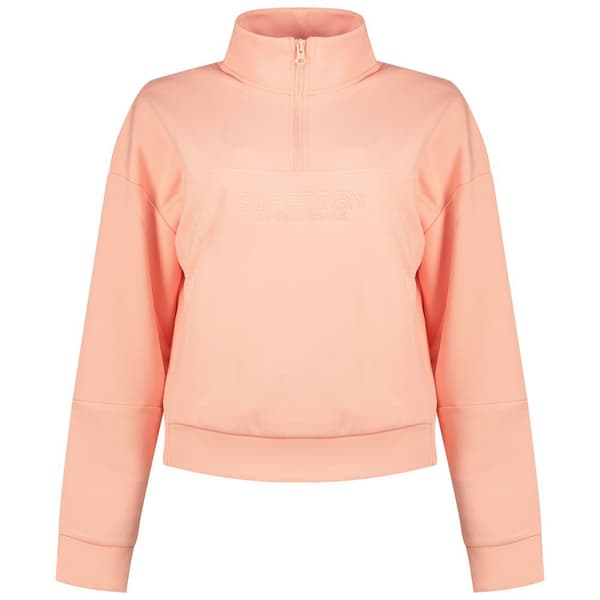 Superdry Sport Tech Relaxed Half Tröja Med Halv Dragkedja Orange XS Kvinna