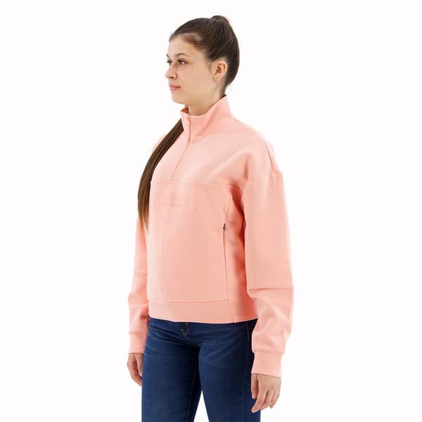 Superdry Sport Tech Relaxed Half Tröja Med Halv Dragkedja Orange XS Kvinna