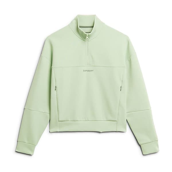 Superdry Sport Tech Relaxed Half Collegepaita Puolivetoketjulla Vihreä L Nainen
