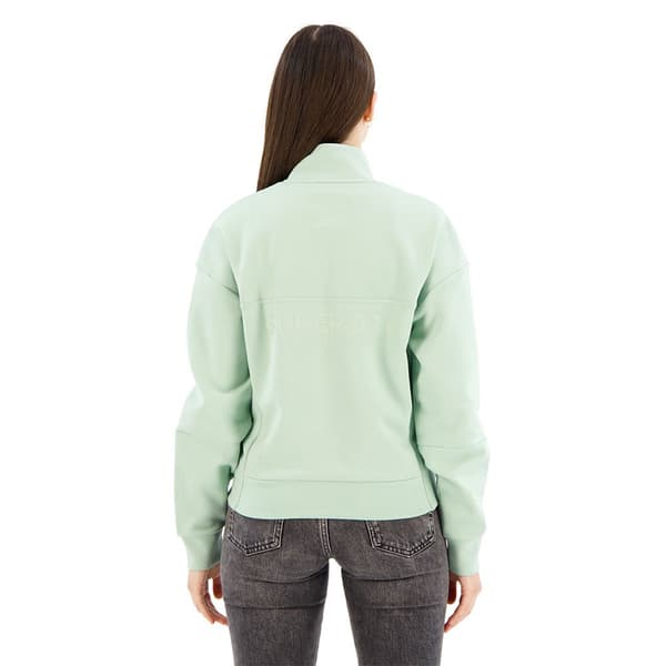 Superdry Sport Tech Relaxed Half Collegepaita Puolivetoketjulla Vihreä L Nainen