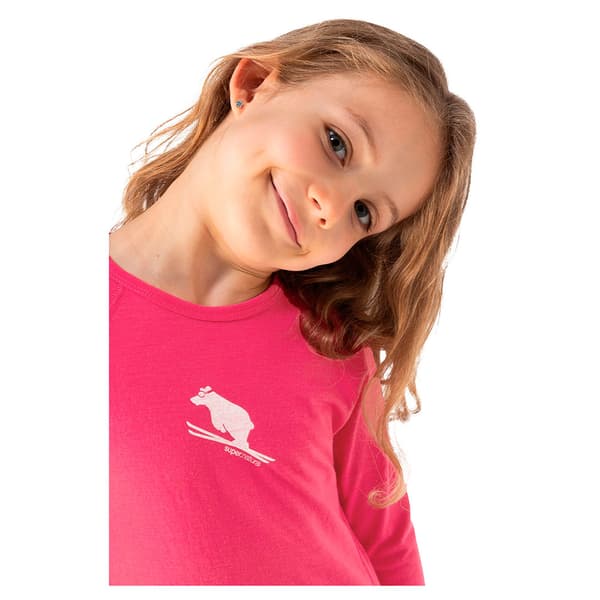 Super.natural Flear175 T-shirt Med Lange ærmer Rosa 140 cm