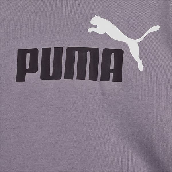Puma Ess Logo Cropped Huvtröja Lila 5-6 Years Flicka