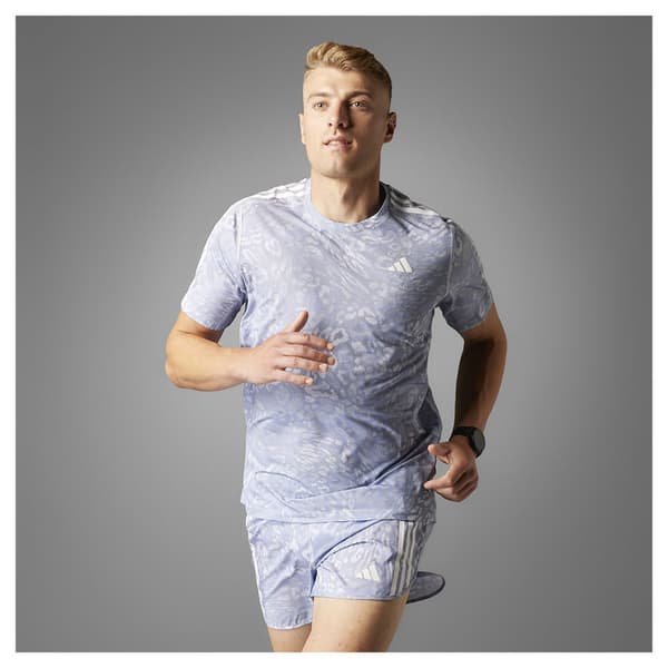Adidas Own The Run Climacool 3 Stripes T-shirt Med Korta ärmar  L Man