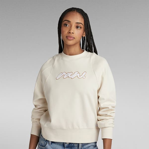 G-star Cornely Raw Dot Raglan R Sweatshirt Beige S Kvinde