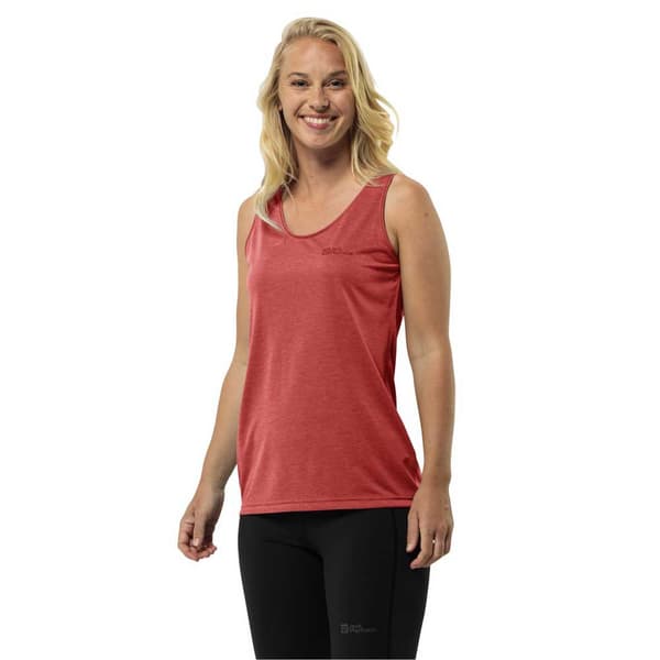 Jack Wolfskin Crosstrail ærmeløs T-shirt Rød XS Kvinde