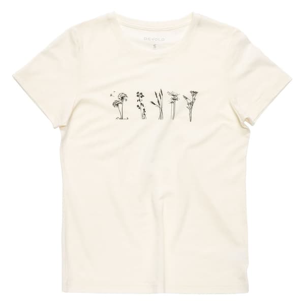 Devold Of Norway Flowers T-shirt Med Korte ærmer Hvid XS Kvinde