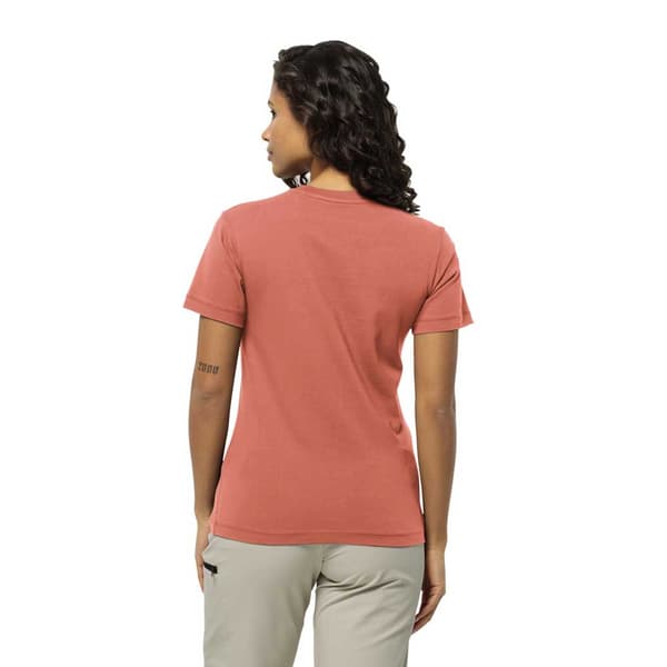 Jack Wolfskin Essential T-shirt Med Korta ärmar Orange XS Kvinna