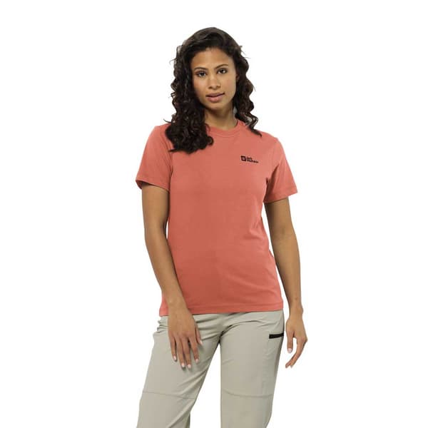 Jack Wolfskin Essential T-shirt Med Korta ärmar Orange XS Kvinna