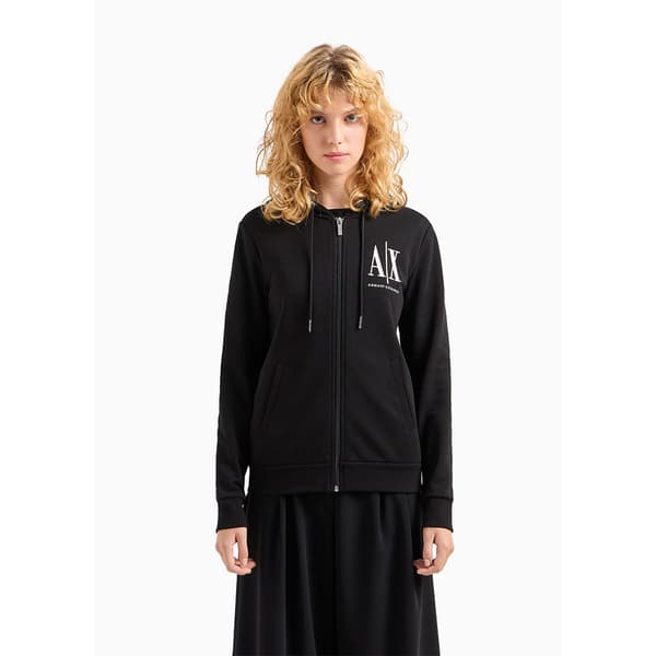 Armani Exchange 8nym22_yj68z Sweatshirt Med Dragkedja Svart XL Kvinna