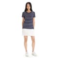 Miniatyrbillede 7 af 7: Icebreaker Merino 125 Cool Lite Wave Stripe T-shirt Med Korte ærmer Blå XS Kvinde