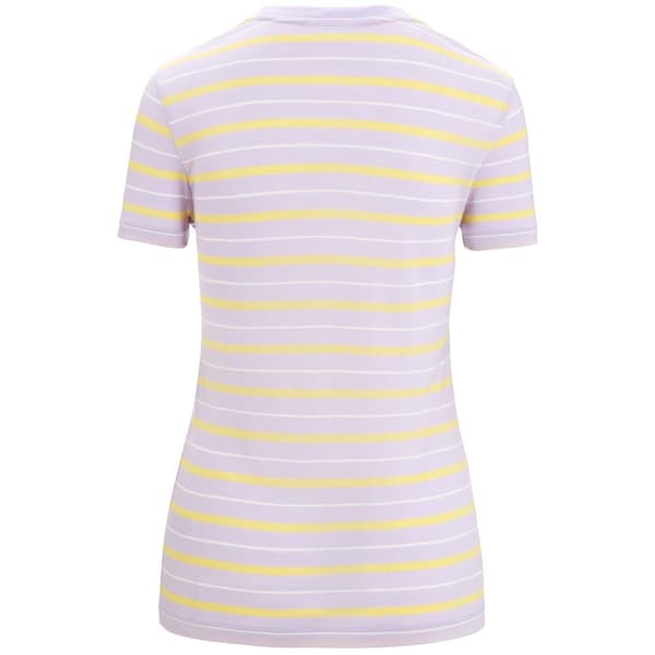 Icebreaker Merino 125 Cool Lite Wave Stripe T-shirt Med Korte ærmer Lilla XL Kvinde