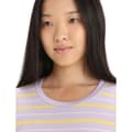 Miniatyrbillede 5 af 7: Icebreaker Merino 125 Cool Lite Wave Stripe T-shirt Med Korte ærmer Lilla XL Kvinde