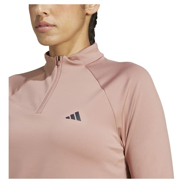 Adidas Train Essentials Minimal Branding Cover Up Halv Lynlås Sweatshirt  L Kvinde