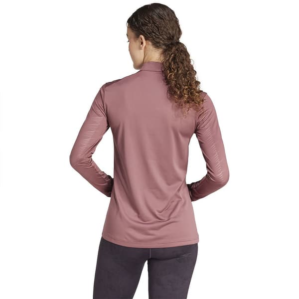 Adidas Terrex Multi Halv Lynlås Langærmet T-shirt Rosa L Kvinde