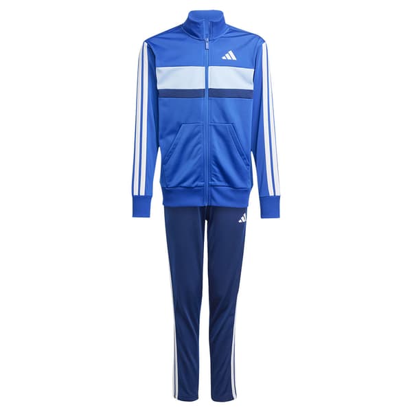 Adidas Seasonal Essentials Tiberio 3 Stripes Tricot Träningsdräkt Blå 11-12 Years Pojke