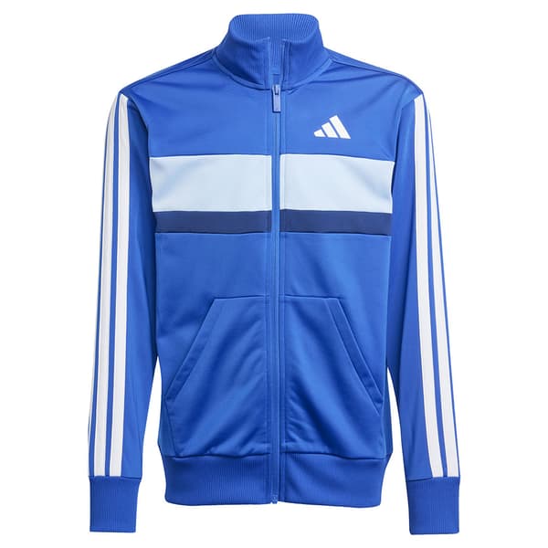 Adidas Seasonal Essentials Tiberio 3 Stripes Tricot Träningsdräkt Blå 11-12 Years Pojke
