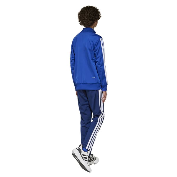 Adidas Seasonal Essentials Tiberio 3 Stripes Tricot Träningsdräkt Blå 11-12 Years Pojke