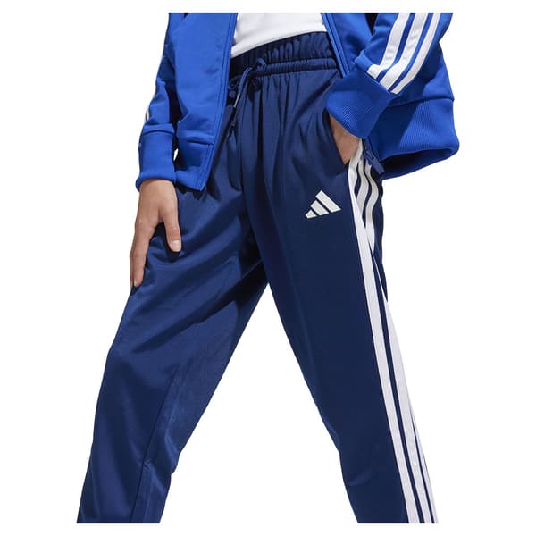 Adidas Seasonal Essentials Tiberio 3 Stripes Tricot Träningsdräkt Blå 11-12 Years Pojke