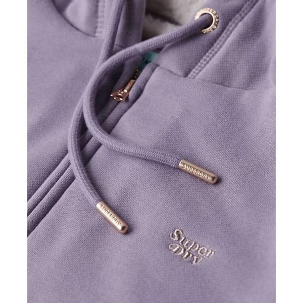 Superdry Essential Borg Lined Sweatshirt Med Dragkedja Lila XS Kvinna
