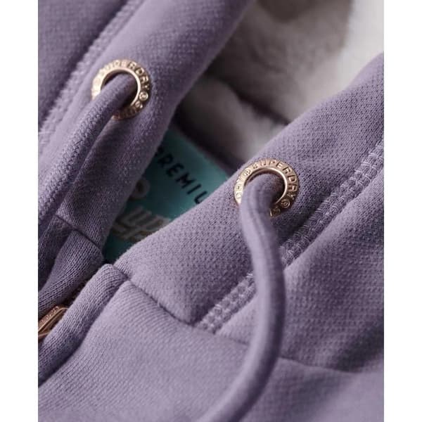 Superdry Essential Borg Lined Sweatshirt Med Dragkedja Lila XS Kvinna