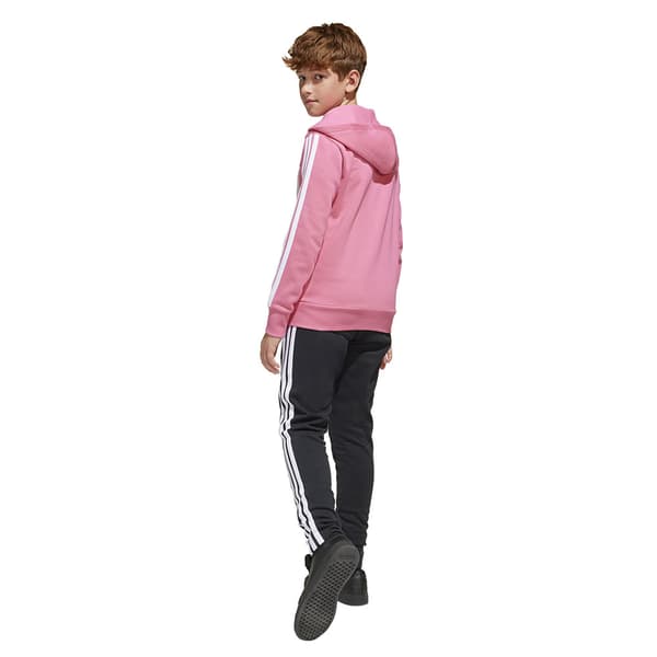Adidas Seasonal Essentials Tiberio 3 Stripes Fleece Träningsdräkt Rosa 11-12 Years Pojke