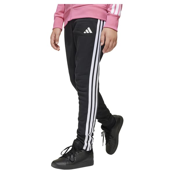 Adidas Seasonal Essentials Tiberio 3 Stripes Fleece Träningsdräkt Rosa 11-12 Years Pojke