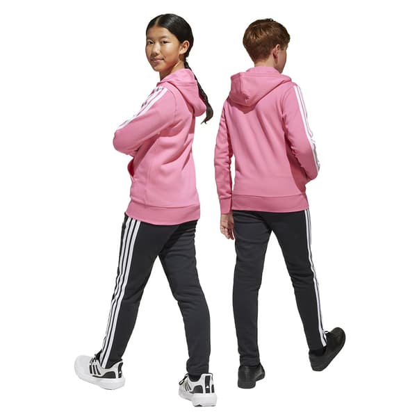 Adidas Seasonal Essentials Tiberio 3 Stripes Fleece Träningsdräkt Rosa 11-12 Years Pojke