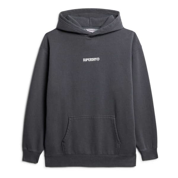 Superdry Micro Logo Graphic Loose Huvtröja Grå 2XL Man