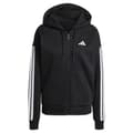 Miniatyrbild 3 av 6: Adidas Essentials 3 Stripes Fleece Sweatshirt Med Dragkedja Svart L Kvinna