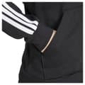 Miniatyrbild 6 av 6: Adidas Essentials 3 Stripes Fleece Sweatshirt Med Dragkedja Svart L Kvinna