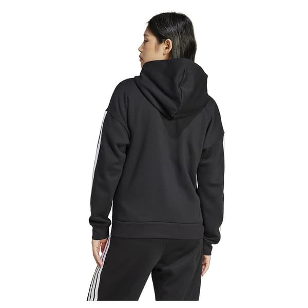 Adidas Essentials 3 Stripes Fleece Sweatshirt Med Dragkedja Svart L Kvinna