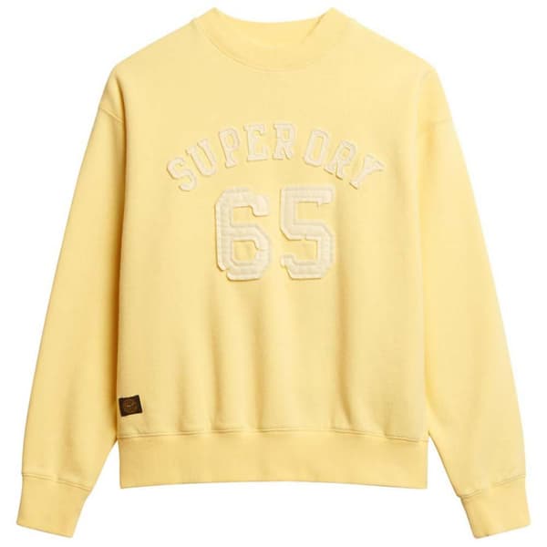 Superdry Applique Athletic Loose Tröja Gul XL Kvinna