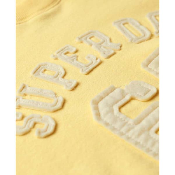 Superdry Applique Athletic Loose Tröja Gul XL Kvinna