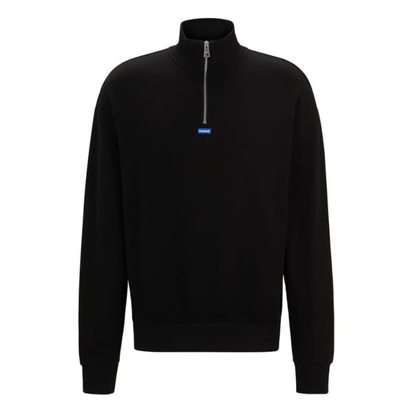Hugo Neeler 10249110 Blue Collegepaita Puolivetoketjulla Musta M Mies