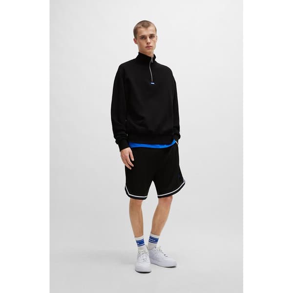 Hugo Neeler 10249110 Blue Collegepaita Puolivetoketjulla Musta M Mies