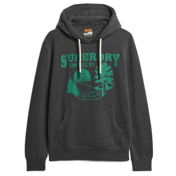 Superdry Lo-fi Outdoor Graphic Huvtröja Grå L Man