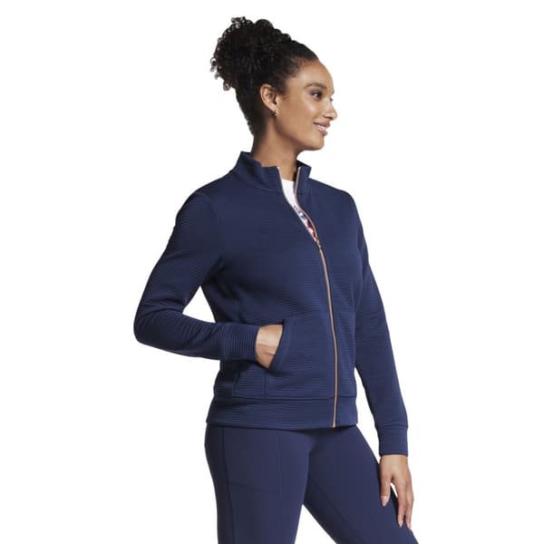 Skechers Go Walk Everywhere Full Zip Hoodless W3JA261-NVY, Kvinde, Sweatshirts, Marine blå